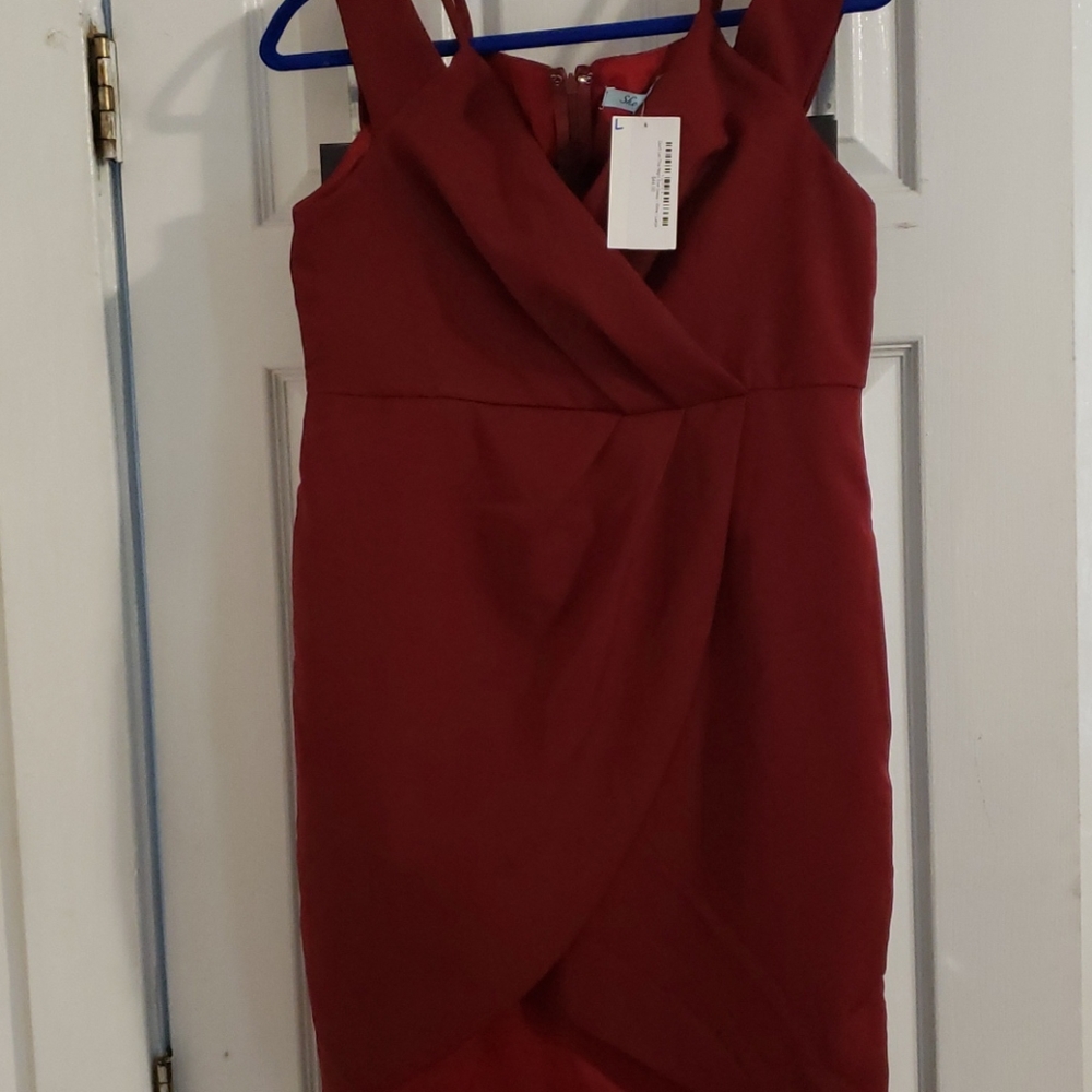 She & Sky dress burgundy